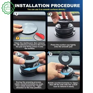 هولدر و پایه نگهدارنده مکنده مگ سیف دار برای ماشین ، میزکار و سطوح مختلف مدل Vaccum Bracket