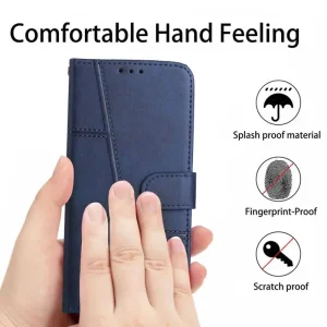 کیف چرمی کلاسوری طرح Texture مناسب برای هوآوی Huawei Y9A