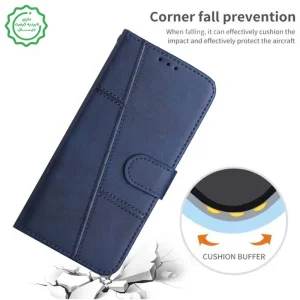کیف چرمی کلاسوری طرح Texture مناسب برای هوآوی Huawei Y7P