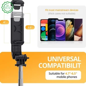 پایه مونوپاد و تریپاد گوشی موبایل مدل ریموت دار R1-L Selfie Stick