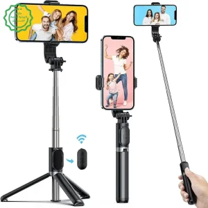 پایه مونوپاد و تریپاد گوشی موبایل مدل ریموت دار R1-L Selfie Stick