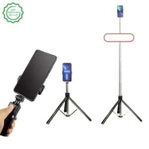 سه پایه مونوپاد و دسته سلفی گوشی موبایل مدل ریموت دار R1-L Selfie Stick
