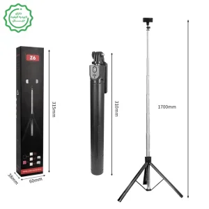 سه پایه مونوپاد و دسته سلفی گوشی موبایل مدل ریموت دار R1-L Selfie Stick