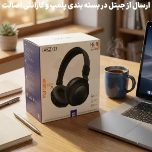 هدفون بلوتوثی رم خور اورجینال با قابلیت 23H 40MM مدل AKZ 33
