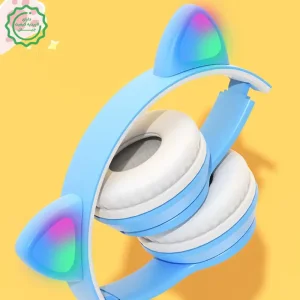 هدفون بلوتوثی فانتزی گربه ای با قابلیت اتصال کارت حافظه مدل P47-M