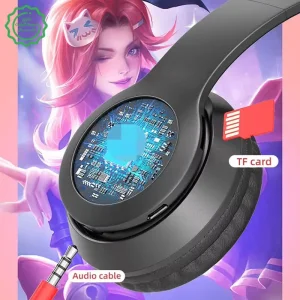 هدفون بلوتوثی فانتزی گربه ای با قابلیت اتصال کارت حافظه مدل P47-M