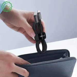کابل شارژ دوسر USB-C با قابلیت Smart Power-off و 60W 20V 3A مدل AceFast C23-03 (نسخه اورجینال + گارانتی شرکتی)