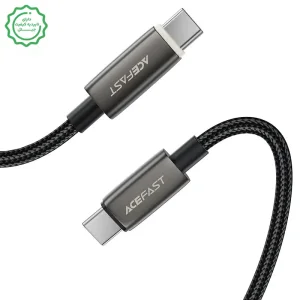 کابل شارژ دوسر USB-C با قابلیت Smart Power-off و 60W 20V 3A مدل AceFast C23-03 (نسخه اورجینال + گارانتی شرکتی)