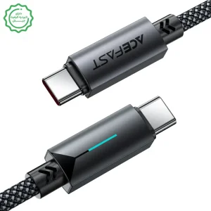 کابل شارژ دوسر USB-C به طول 1.2M و توان 60W 20V 3A مدل AceFast C19-03 (نسخه اورجینال + گارانتی شرکتی)