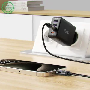کابل دوسر USB-C با نشانگر سرعت شارژ دیجیتال به توان 60W مدل AceFast C15-03 (نسخه اورجینال + گارانتی شرکتی)