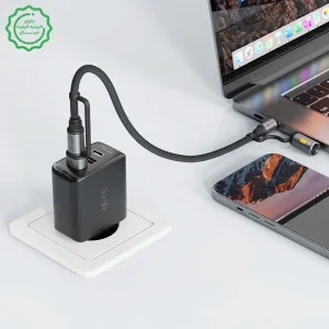 کابل شارژ چندکاره 3 کانکتوره مجهز به LED Light به توان 60W مدل AceFast J5 (نسخه اورجینال + گارانتی شرکتی)