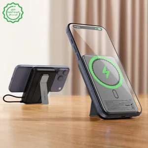 پاوربانک وایرلس 10.000Mah با سرعت 22.5W به همراه کابل تایپ سی و قابلیت استند مدل AceFast M24 (نسخه اورجینال + گارانتی شرکتی)