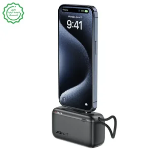 مینی پاوربانک 10.000Mah با سرعت 22.5W PD به همراه کابل تایپ سی مدل AceFast M27 (نسخه اورجینال + گارانتی شرکتی)