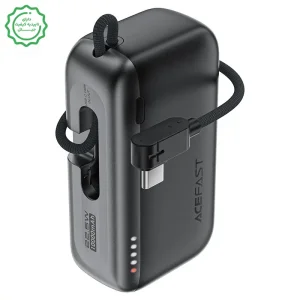 مینی پاوربانک 10.000Mah با سرعت 22.5W PD به همراه کابل تایپ سی مدل AceFast M27 (نسخه اورجینال + گارانتی شرکتی)
