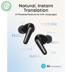 هدست بلوتوثی انکر با قابلیت ترجمه Ai و ANC مدل SoundCore R60i NC (نسخه اورجینال + گارانتی شرکتی)