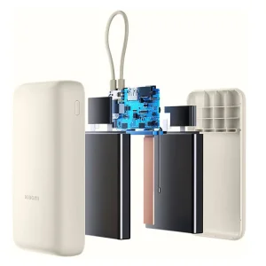 پاوربانک 20.000Mah با توان 33W PD به همراه کابل USB-C مدل Xiaomi PB2030MI (نسخه اورجینال + گارانتی شرکتی)