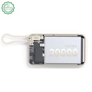 پاوربانک 20.000Mah با توان 33W PD به همراه کابل USB-C مدل Xiaomi PB2030MI (نسخه اورجینال + گارانتی شرکتی)