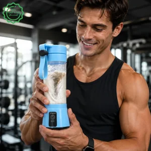 شیکر شارژی و اسموتی ساز با ظرفیت 380ml مدل Juice Blender HM-03 (A-801)