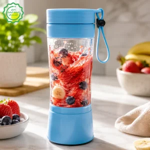 شیکر شارژی و اسموتی ساز با ظرفیت 380ml مدل Juice Blender HM-03 (A-801)