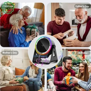 اسپیکر بلوتوثی چندکاره به همراه هولدر رومیزی RGB دار مدل ZJ-08