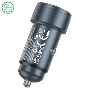 شارژر فندکی دو پورت با قابلیت فست شارژ به توان 30W مدل Hoco Z57A (نسخه اورجینال + گارانتی شرکتی)
