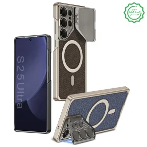 کاور طرح مگ سیف محافظ لنز استندشو مدل GKK Metal Lens مناسب برای Samsung Galaxy S25 Ultra