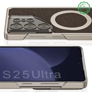 کاور طرح مگ سیف محافظ لنز استندشو مدل GKK Metal Lens مناسب برای Samsung Galaxy S25 Ultra