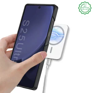 کاور طرح مگ سیف محافظ لنز استندشو مدل GKK Metal Lens مناسب برای Samsung Galaxy S25 Ultra