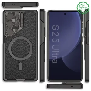 کاور طرح مگ سیف محافظ لنز استندشو مدل GKK Metal Lens مناسب برای Samsung Galaxy S25 Ultra