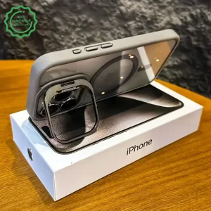 قاب اورجینال Samsung Galaxy S25 FE مگ سیف دار مدل Metal Stand + محافظ لنز رینگی ست