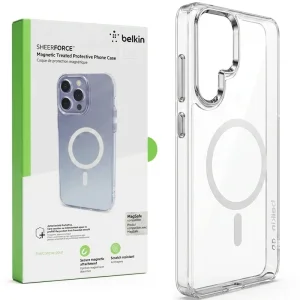 کاور شفاف مگ سیف مدل Belkin Clear Metal مناسب برای Samsung Galaxy S24 FE