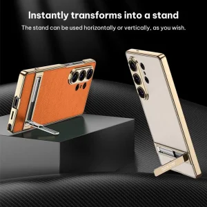 کاور چرمی استندار مدل GKK Stand Design مناسب برای گوشی Samsung Galaxy S26 Ultra