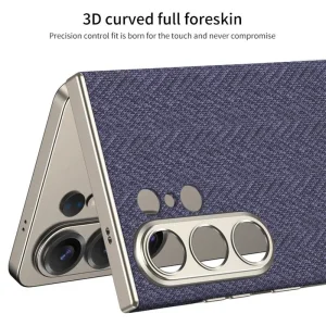کاور طرح پارچه مگ سیف دار مدل GKK Curved Leather مناسب برای Samsung Galaxy S26 Ultra