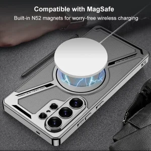 کاور چرمی GKK مدل AI Magsafe مناسب برای گوشی Samsung Galaxy S26 Ultra
