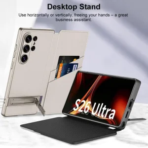 کیف چرمی GKK مدل Triumph Ultra-Thin مناسب برای گوشی Samsung Galaxy S24 Ultra