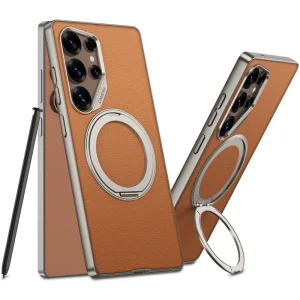 کاور چرمی GKK مدل Magsafe Stand مناسب برای گوشی Samsung Galaxy S25 Ultra