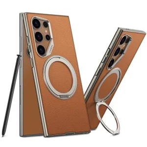 کاور چرمی GKK مدل Magsafe Stand مناسب برای گوشی Samsung Galaxy S23 Ultra