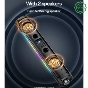 اسپیکر بلوتوثی ساندبار مدل RGB 10W Hifi Sound از برند یسیدو Yesido YSW27 (100% اورجینال)