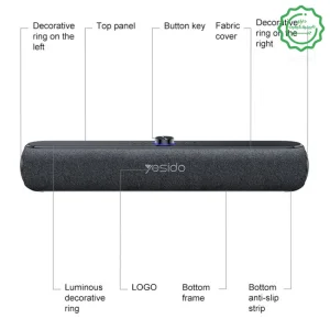 اسپیکر بلوتوثی ساندبار مدل Dual Bass 20W Power Full Sound از برند یسیدو Yesido YSW42 (100% اورجینال)