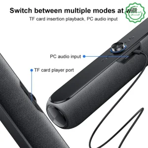 اسپیکر بلوتوثی ساندبار مدل Dual Bass 20W Power Full Sound از برند یسیدو Yesido YSW42 (100% اورجینال)