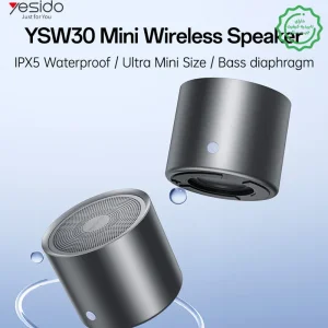 مینی اسپیکر بلوتوثی 3W مدل آلیاژ روی ضدآب IPX5 از برند یسیدو Yesido YSW30 (100% اورجینال)