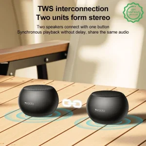 مینی اسپیکر بلوتوثی 3W مدل آلومینیومی TWS از برند یسیدو Yesido YSW33 (100% اورجینال)