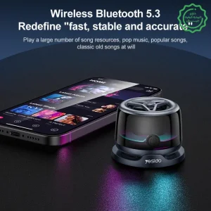 مینی اسپیکر بلوتوثی مگنتی 3W مدل استندشو RGB از برند یسیدو Yesido YSW32 (100% اورجینال)
