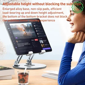 استند نگهدارنده تبلت رومیزی مدل 360 درجه 3K از برند YESIDO C293 (100% اورجینال)