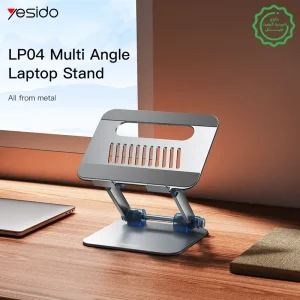 استند نگهدارنده رومیزی لپتاپ آلومینیومی مدل 20K از برند YESIDO LP04 (100% اورجینال)