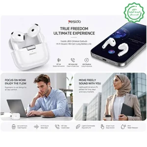 هندزفری بلوتوثی طرح ایربادز مدل HIFI BT5.4 از برند یسیدو مدل Yesido JB24 (100% اورجینال)
