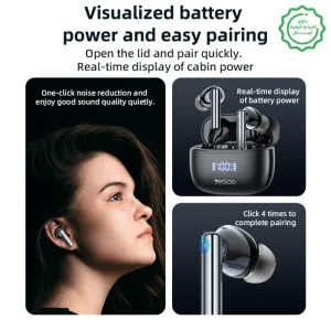 هندزفری بلوتوثی نمایشگردار با قابلیت ANC True Wireless از برند یسیدو مدل Yesido TWS23 (100% اورجینال)