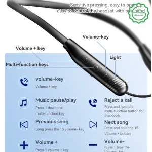 هندزفری بلوتوثی گردنی با قابلیت Magnet NeckBand از برند یسیدو مدل Yesido YSP20 (100% اورجینال)