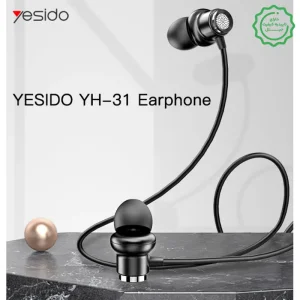 هندزفری سیمی جک دار با قابلیت Hifi و مکالمه HD مدل Yesido YH31 (100% اورجینال)