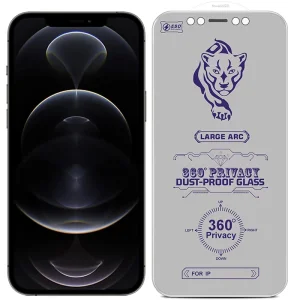 گلس پرایوسی 360 درجه مناسب برای iPhone 13 Pro Max به همراه توری اسپیکر (بدون حاشیه مشکی)